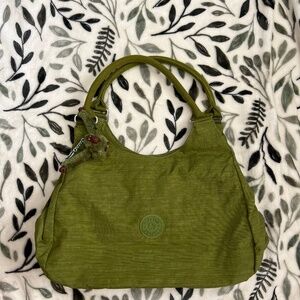 Kipling Green Nylon Shoulder Bag